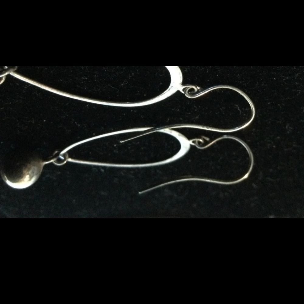 🥳HP🥳Chanel RARE Vintage Wire Teardrop Oval Authentic Earrings - Picture 6 of 9